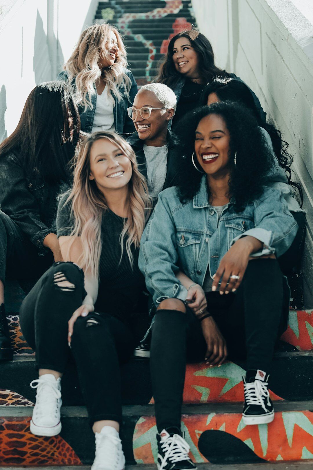 group of friends laughing