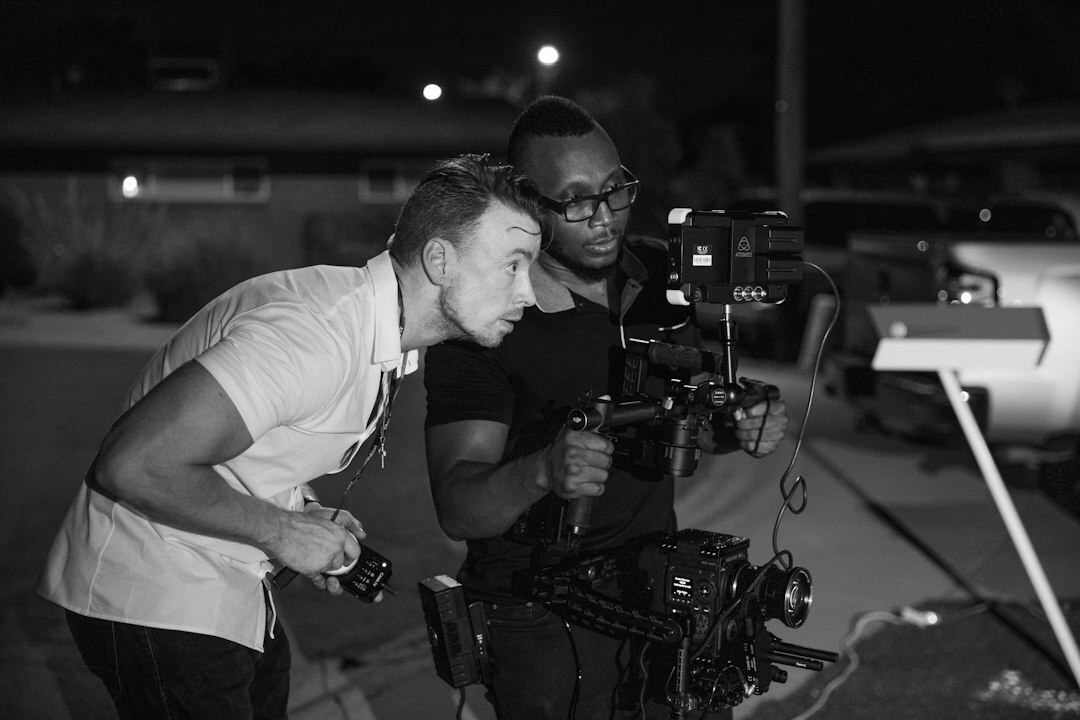 film crew on set