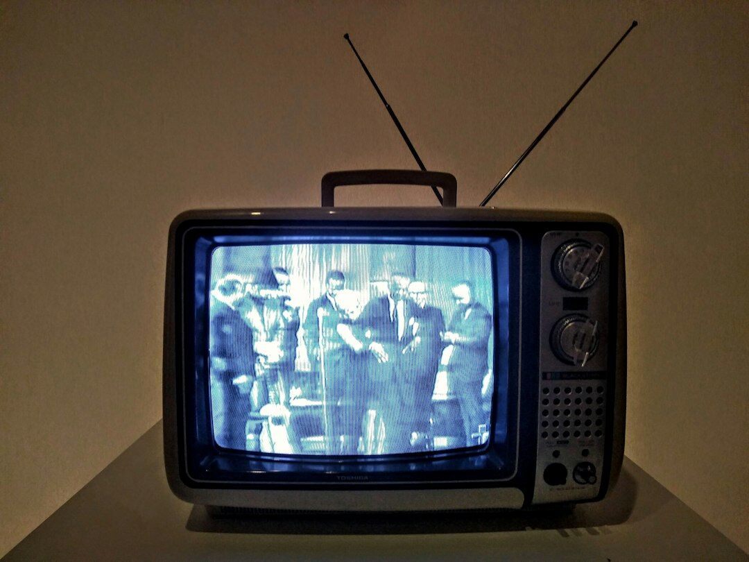 vintage television drama scene